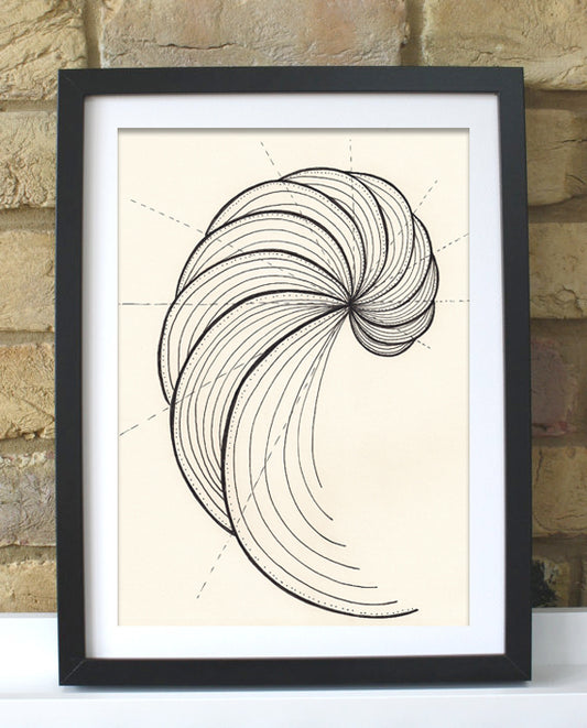 Spirale de Fibonacci - Impression d'art