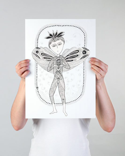 Chico hada - Obra de arte ORIGINAL