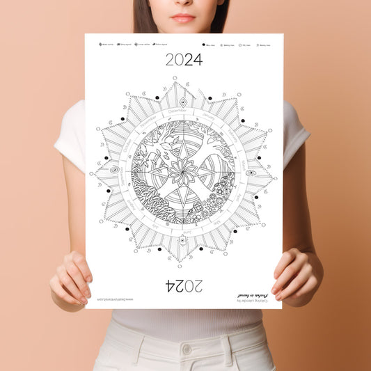Calendrier à colorier 2024